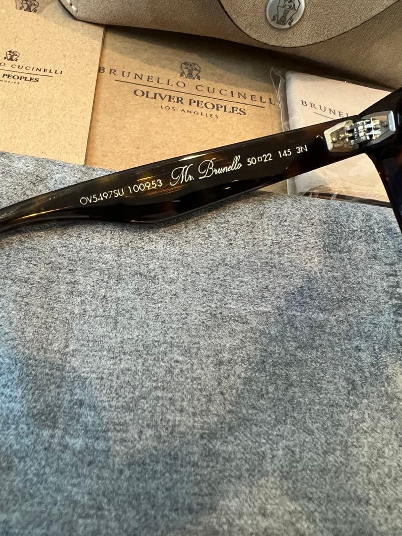 【試着のみ】完売品 Oliver Peoples ×ブルネロクチネリ サングラス