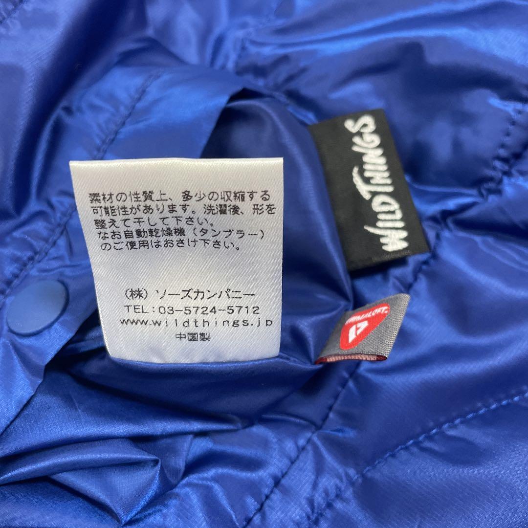 WILD THINGS リバーシブルベスト　枯れ葉柄×ブルー　別注レアベスト