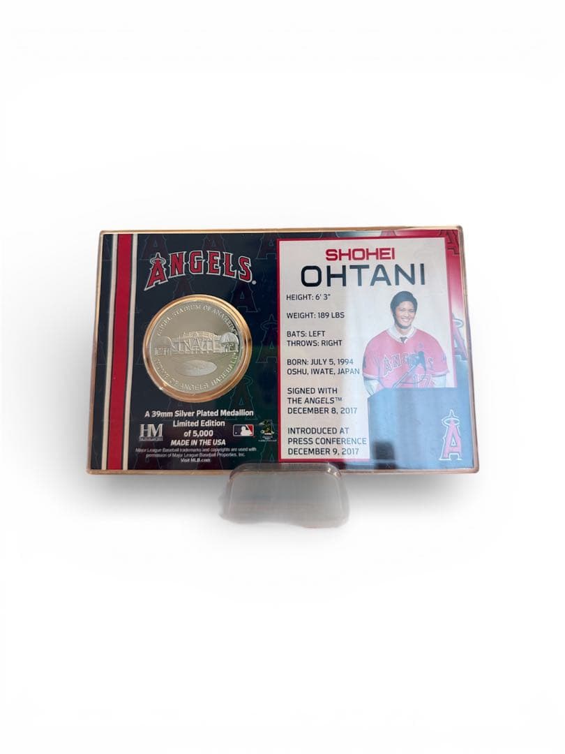 【世界5000枚限定】大谷翔平選手エンゼルス入団会見 シルバー