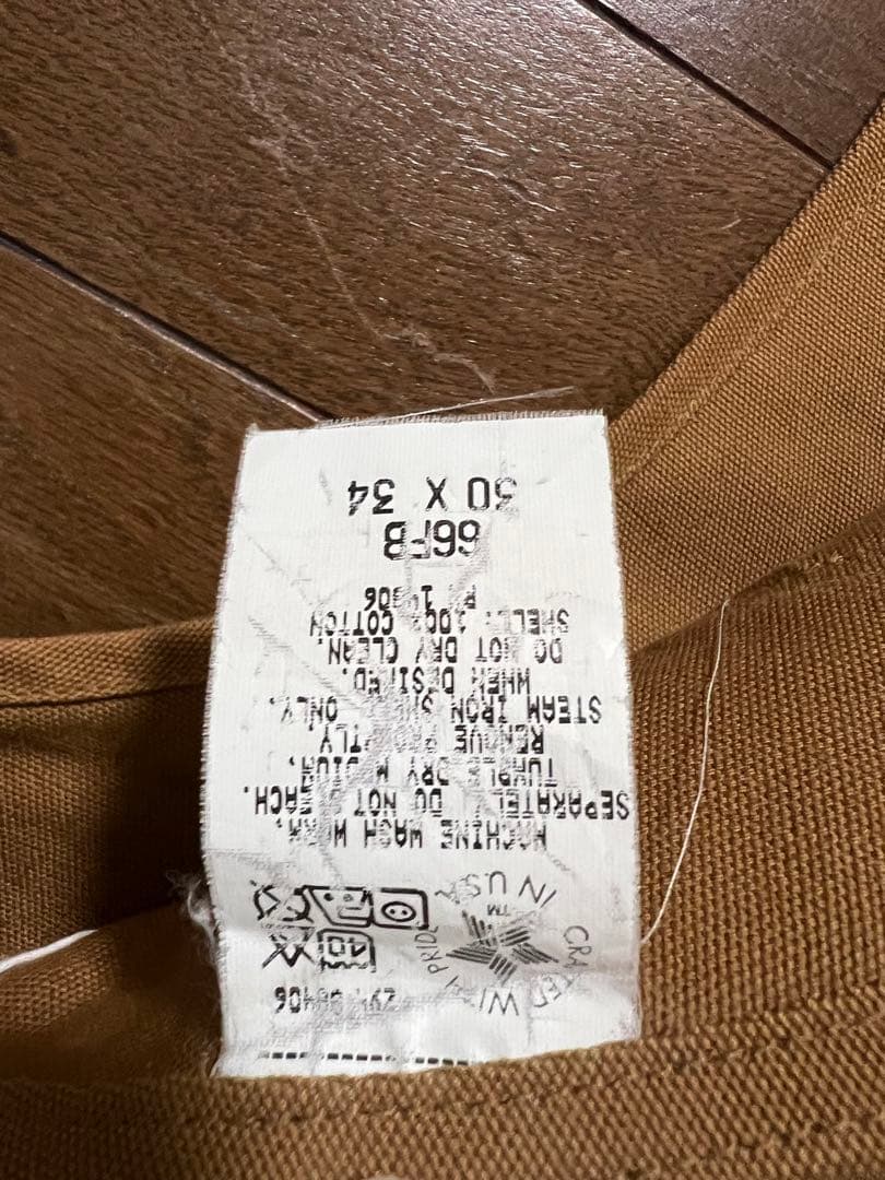 80s carhartt オーバーオール　エプロン付き　デッドストック　USA製