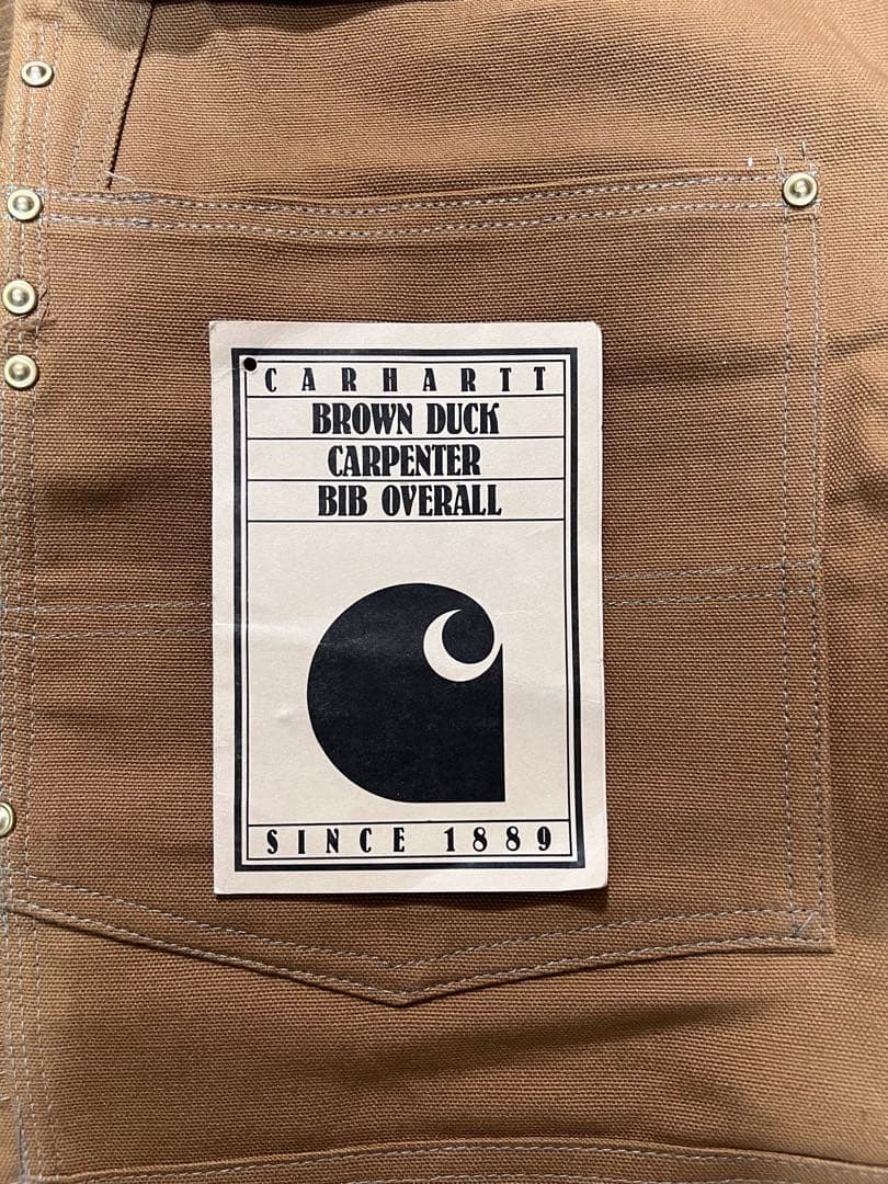 80s carhartt オーバーオール　エプロン付き　デッドストック　USA製