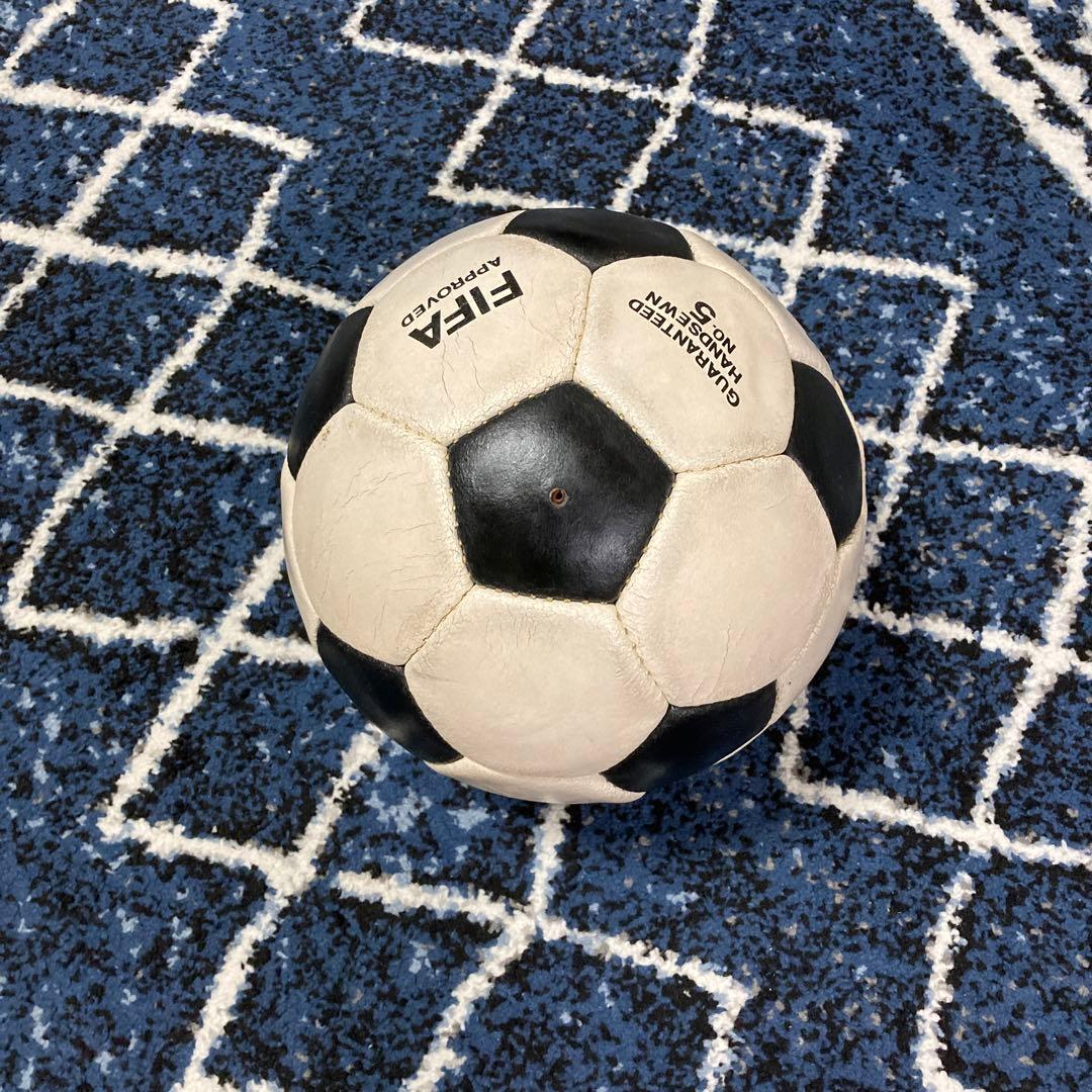 サッカー、FIFA公認、80年代、ALTEX、tiptop、手縫、経年劣化未使用