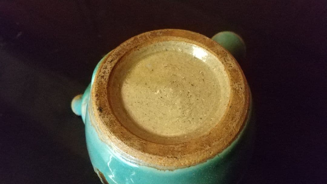 骨董　小ぶりな急須　高さ9cm 昭和初期　 洒落た色合い　濱田庄司か？