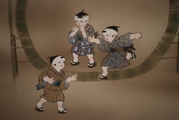 模写/恵堂/知恵童子図/桐共箱付/布袋屋掛軸HD-63