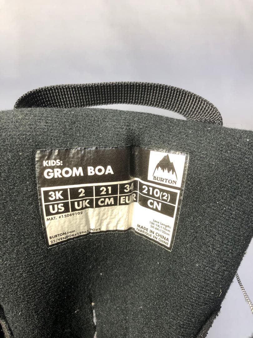 BURTON 子ども用　キッズ　 スノーボードブーツ 　21cm