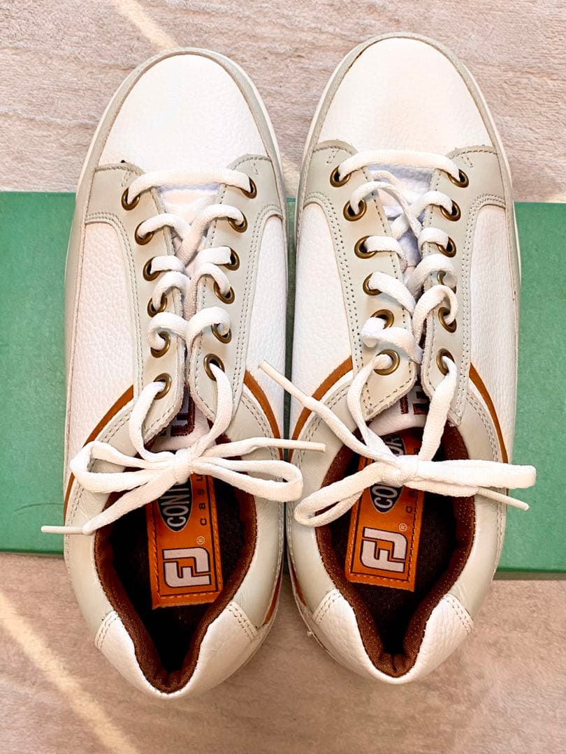 FootJoy フットジョイ メンズ ホワイト/ゴールド スニーカー