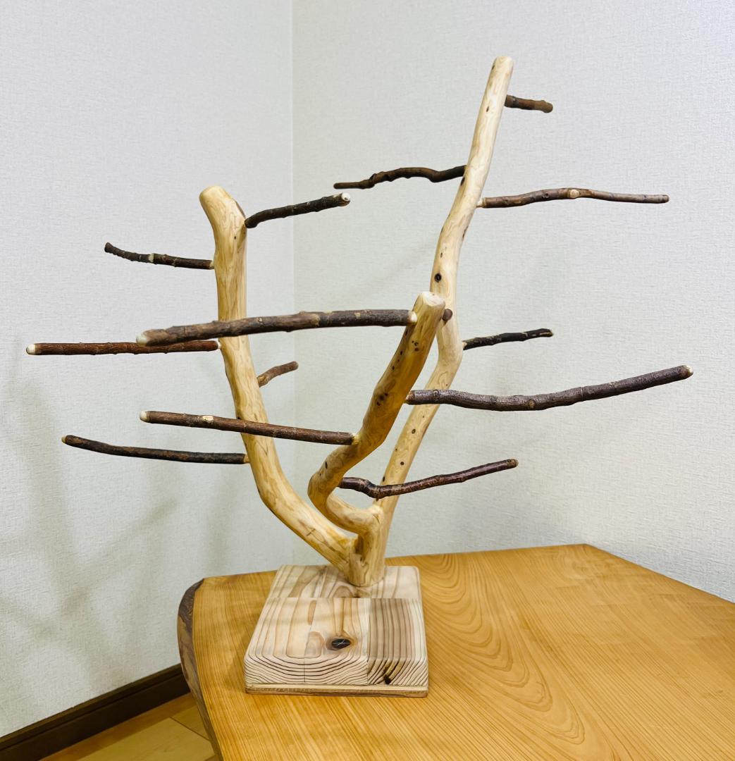 【小鳥さん用】天然木セイヨウズ♬森のバードスタンド