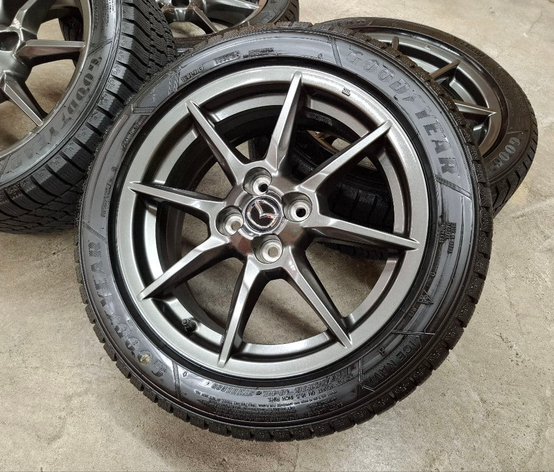 【ほぼ新品】マツダ ロードスター 純正 ホイールタイヤ 2023年 スタッドレス