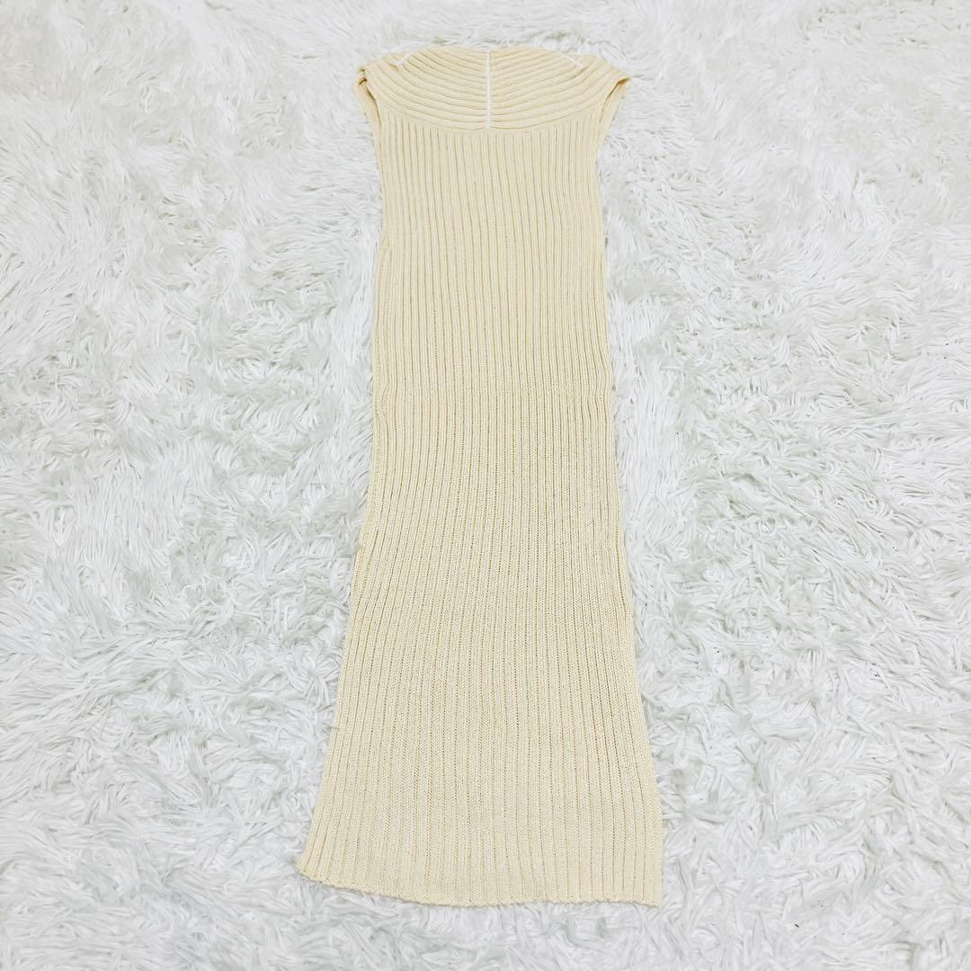 美品✨セリーヌ フィービー期 サマーニットワンピース　ノースリーブ アイボリー