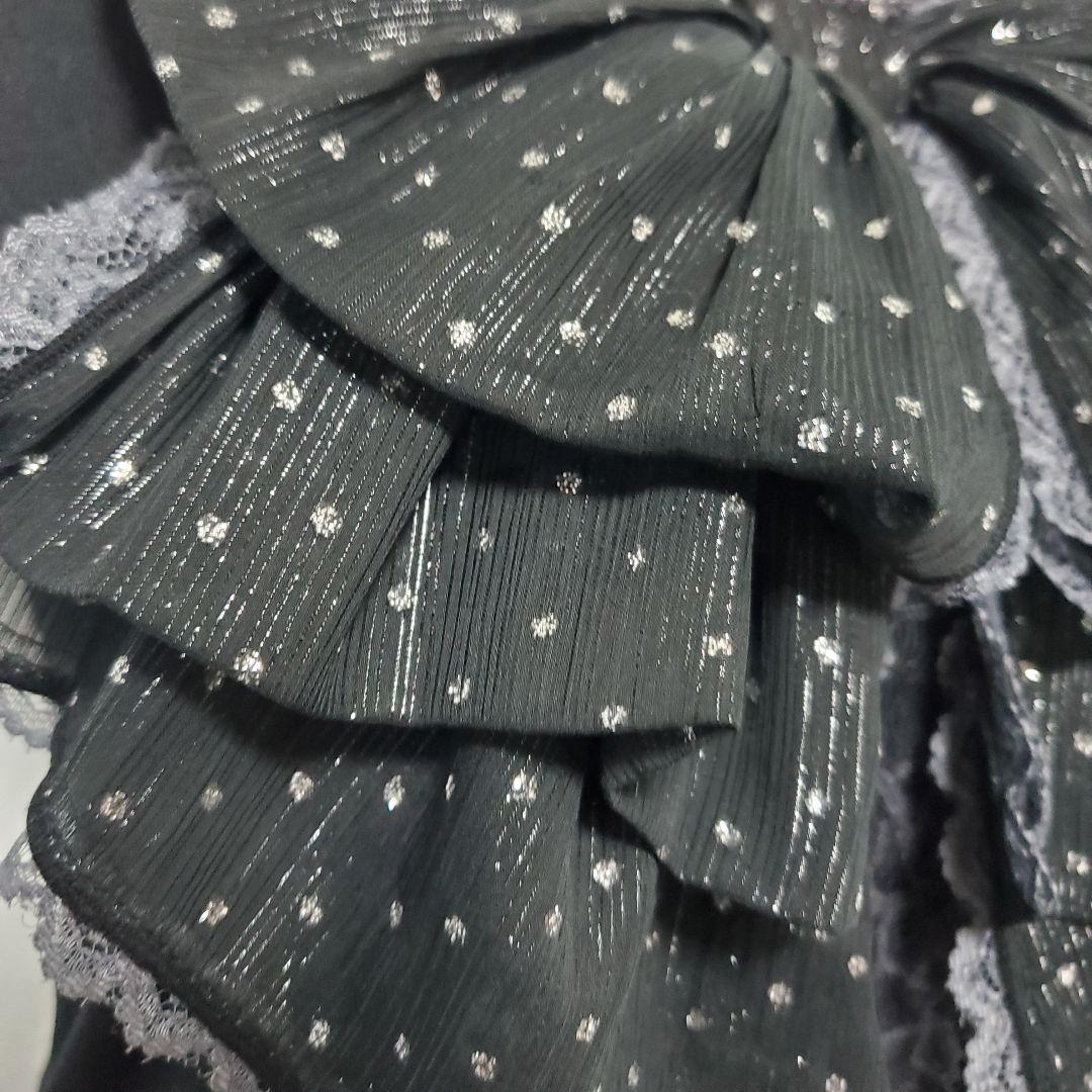 希少 axes femme ビッグリボンキャミソール 黒×グレー