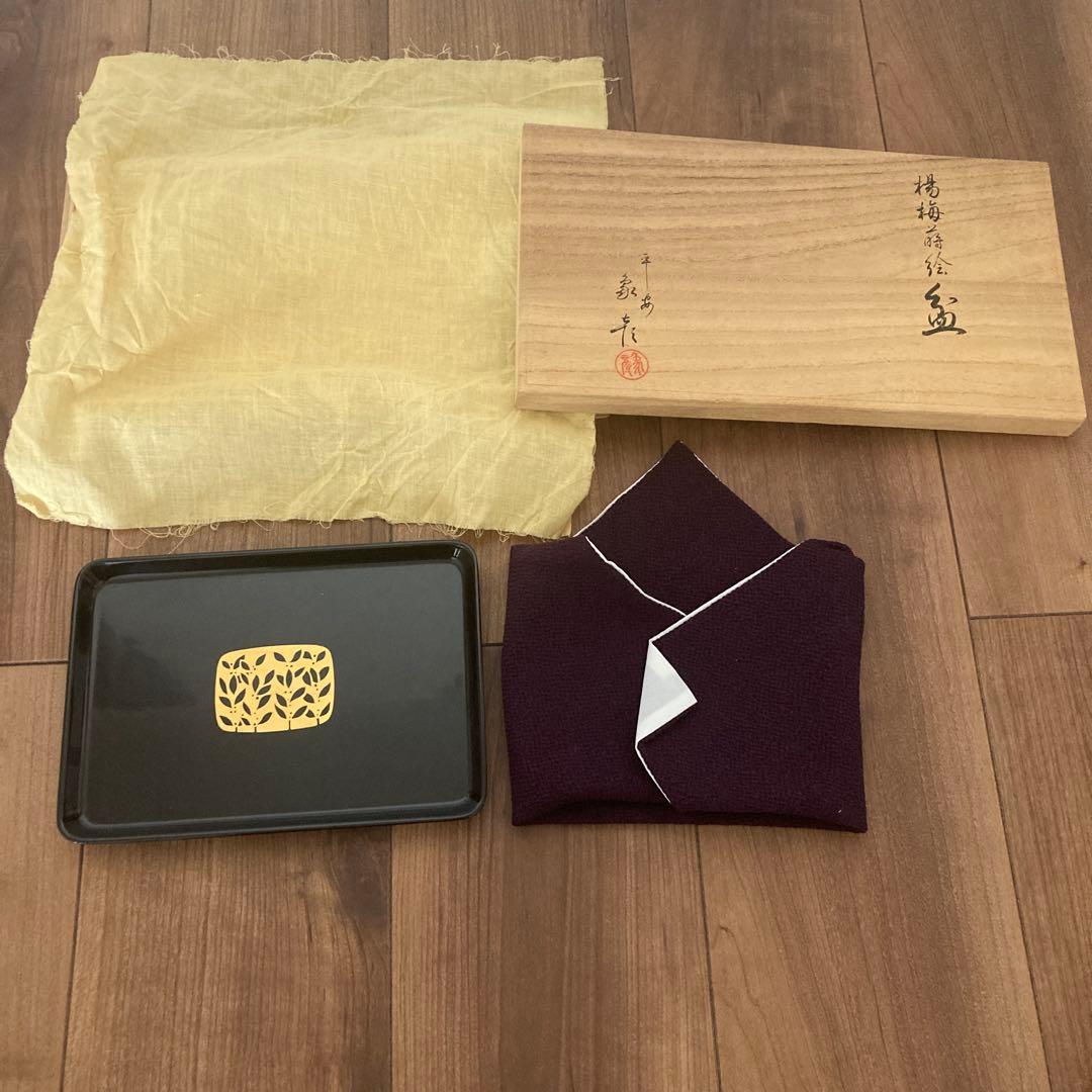 象彦の蒔絵盆　袱紗　慶事　【新品未使用】