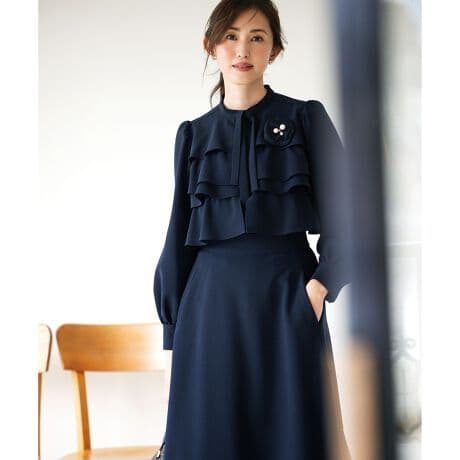 コンフォータブルドレープ ティアードブラウス