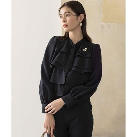 コンフォータブルドレープ ティアードブラウス