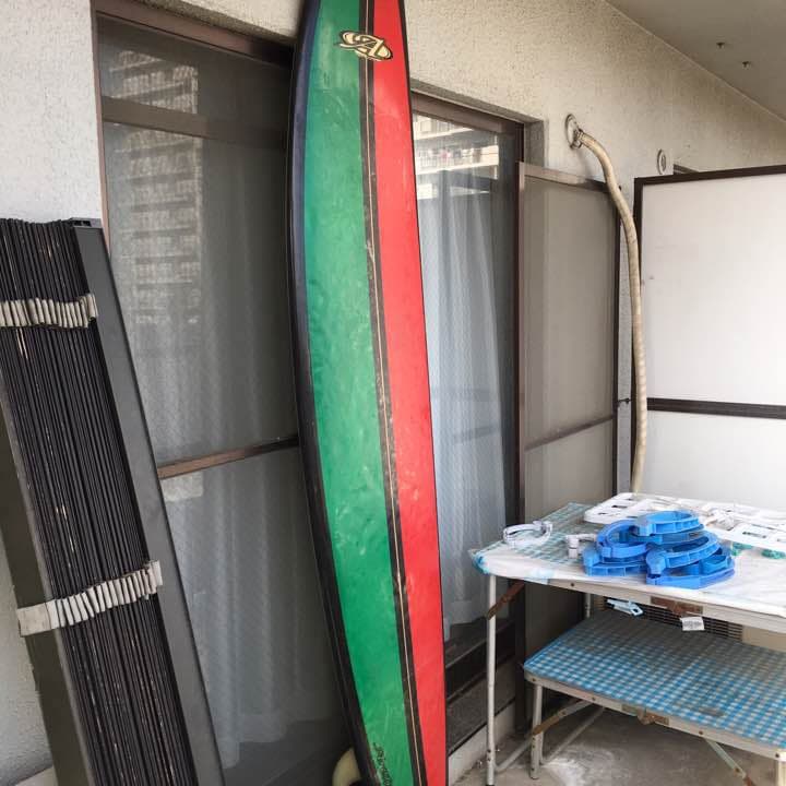 サーフボード、スイカみたいですがかなり気に入ってました。