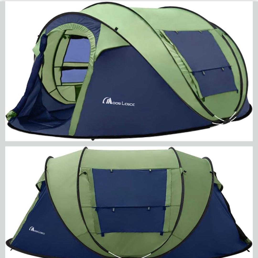 Moon Lence テント ワンタッチ ポップアップ 自動組立 4-6人用
