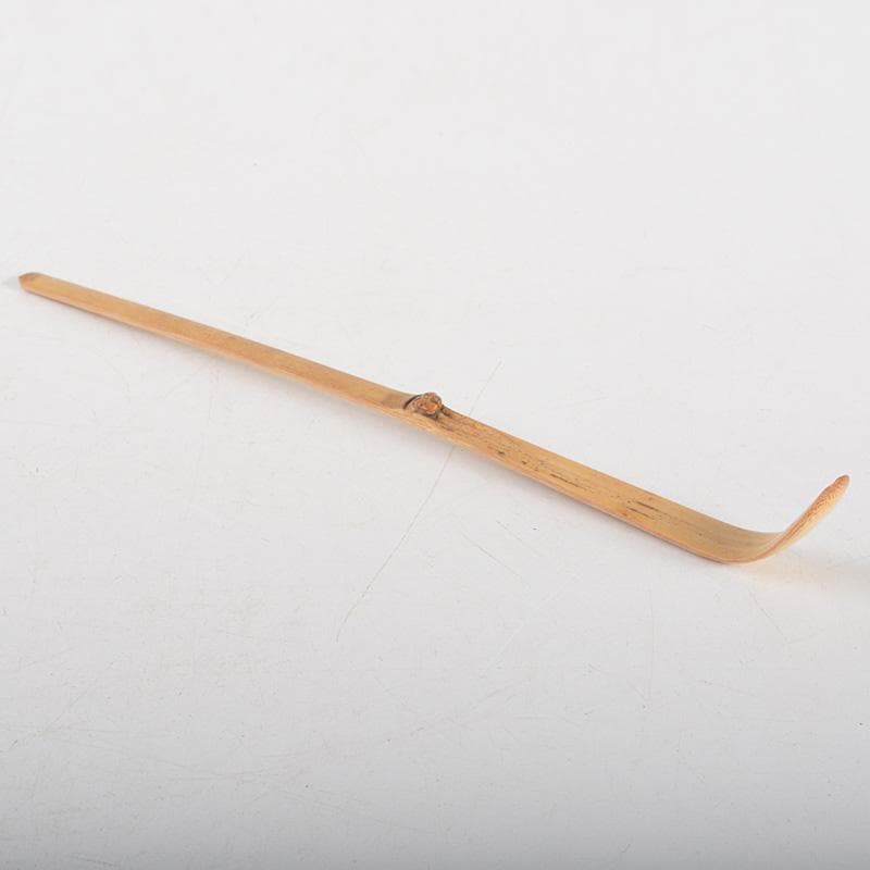 茶道具　宗春作　茶杓　銘「千代の友」　紫野　細合喝堂書付　共筒共箱　Ｃ　6262