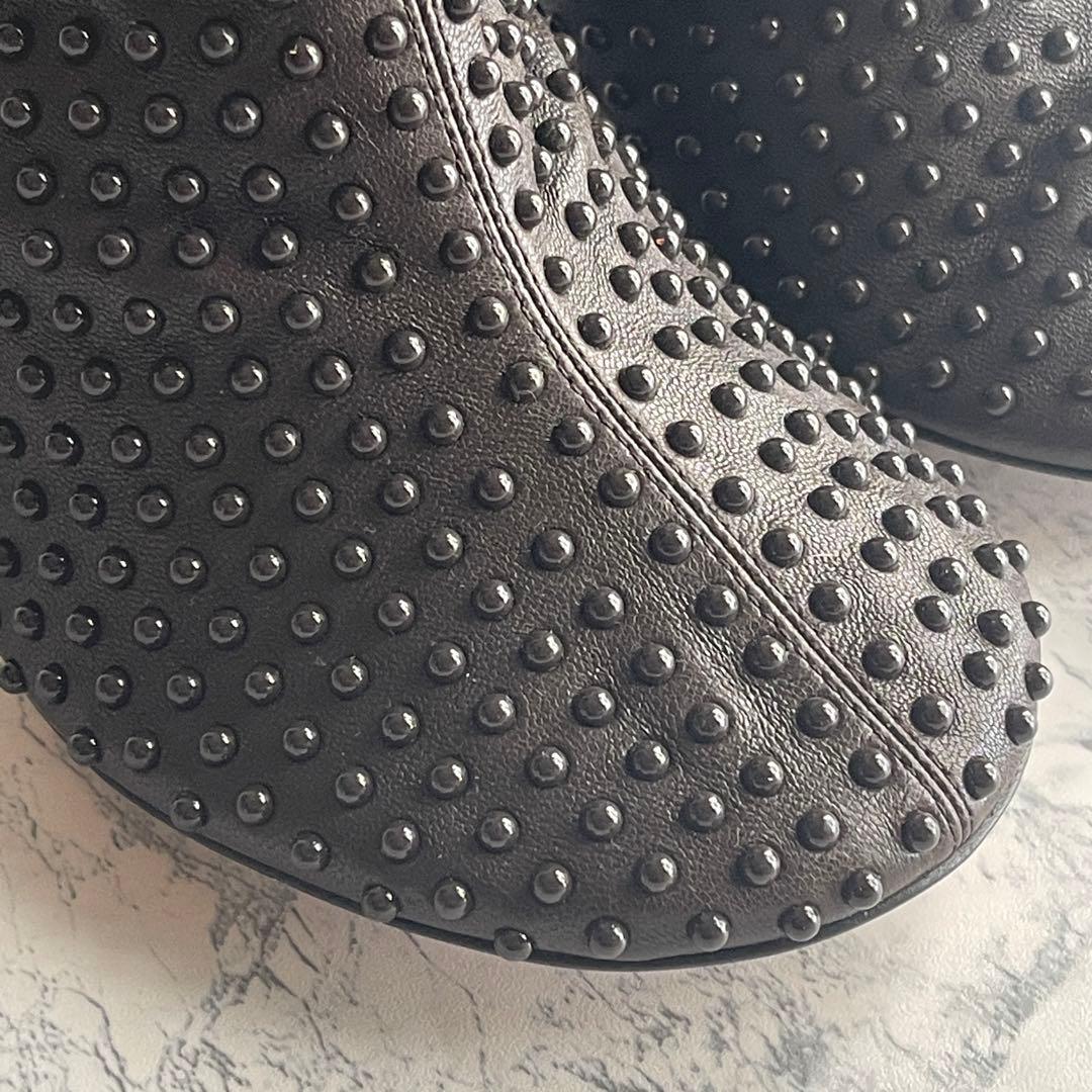 未使用級　ボッテガヴェネタ　ビュレット ドット ソックスミュール　茶色　37