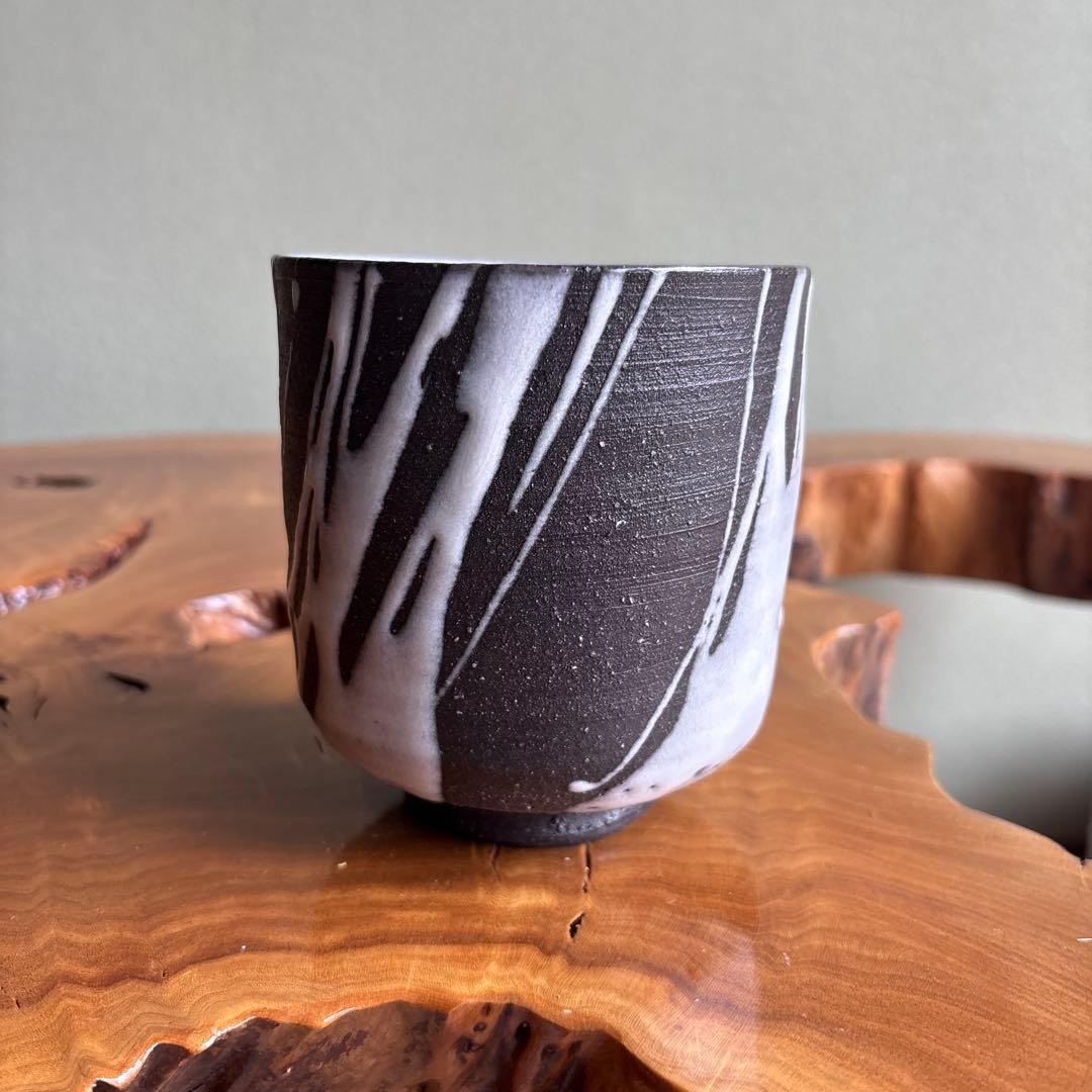 酔月窯 清水潮造 萬古焼 筒茶碗 抹茶碗 茶道具 (15）