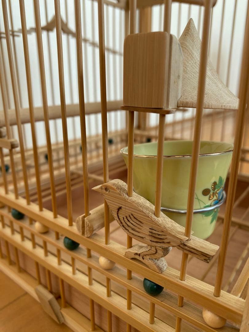 ⭐️限定値下げ　鳥籠　手作り　竹細工　工芸　匠⑤