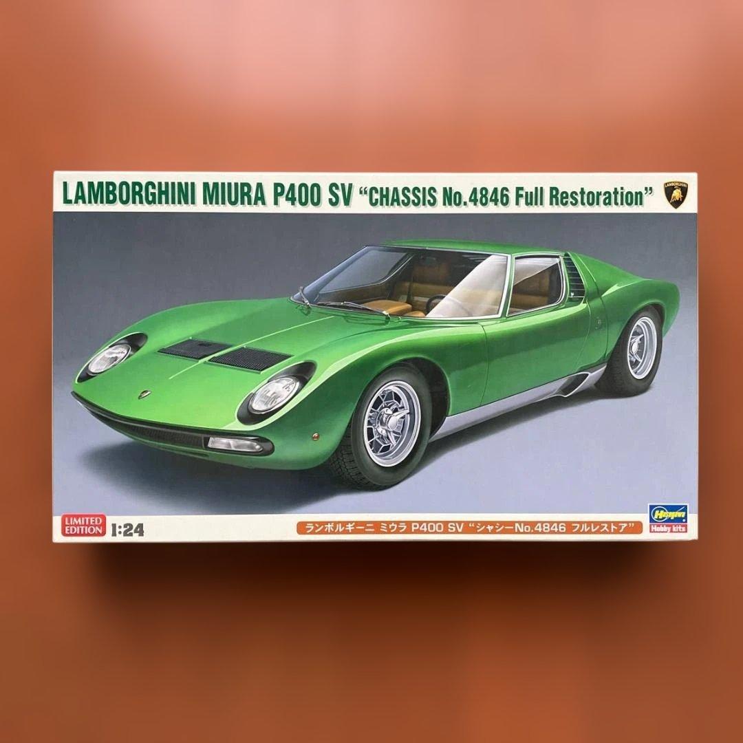 ハセガワ ランボルギーニ ミウラ P400 SV 1/24 プラモデル