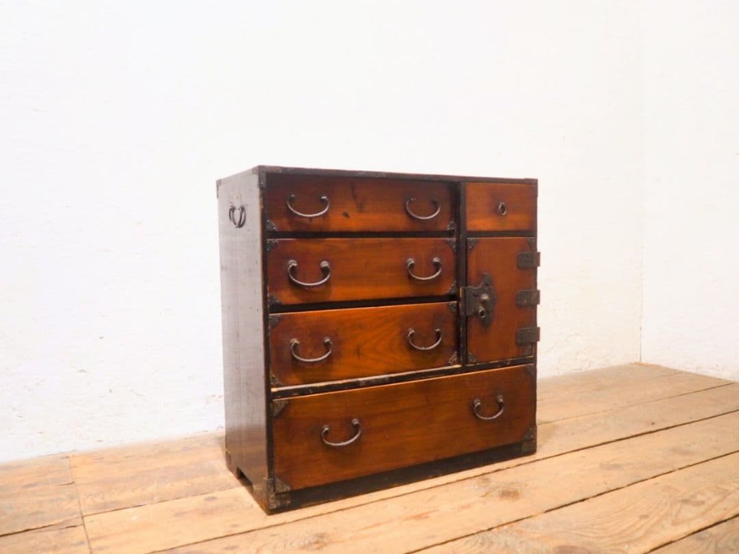 1256 アンティーク　小箪笥　棒タンス　収納棚　骨董　レトロ　インテリア