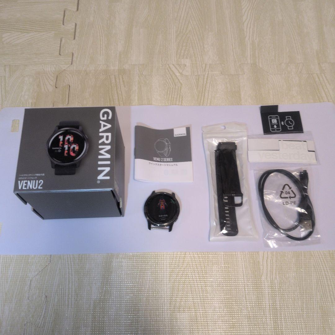 ​GARMIN VENU 2 45mm 純正新品バンド/付属品完備 Suica