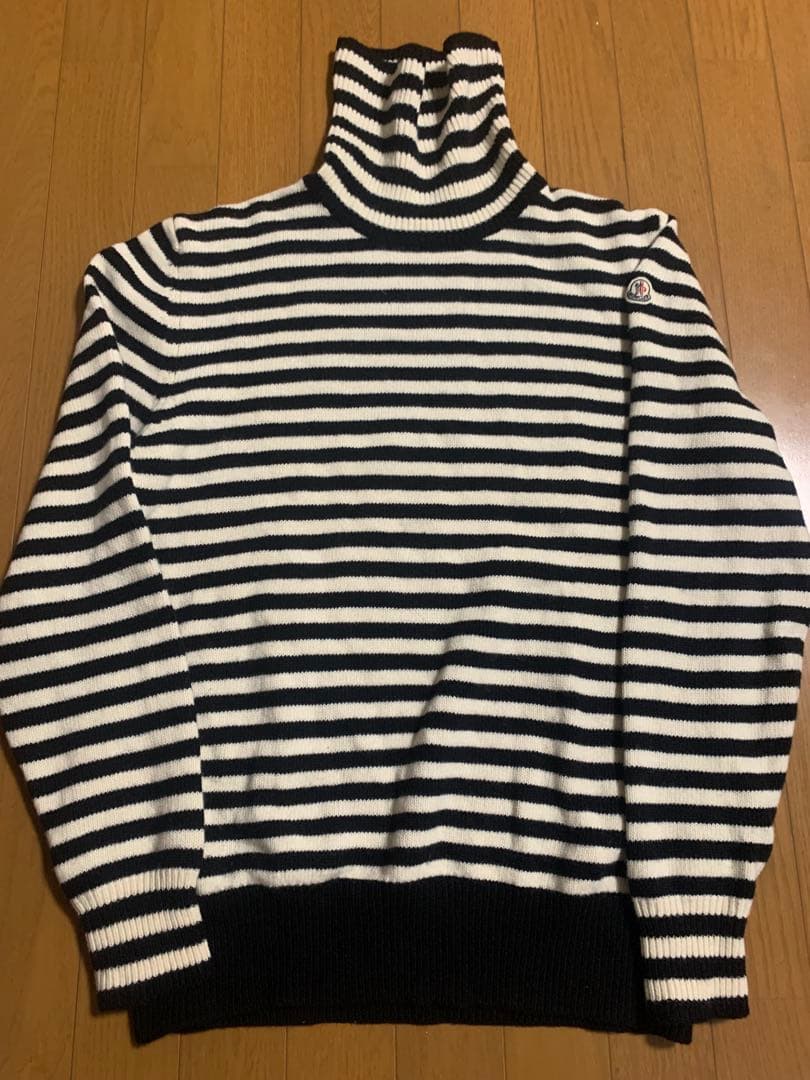 美中古 MONCLER モンクレール タートルネックセーター ニット ボーダー
