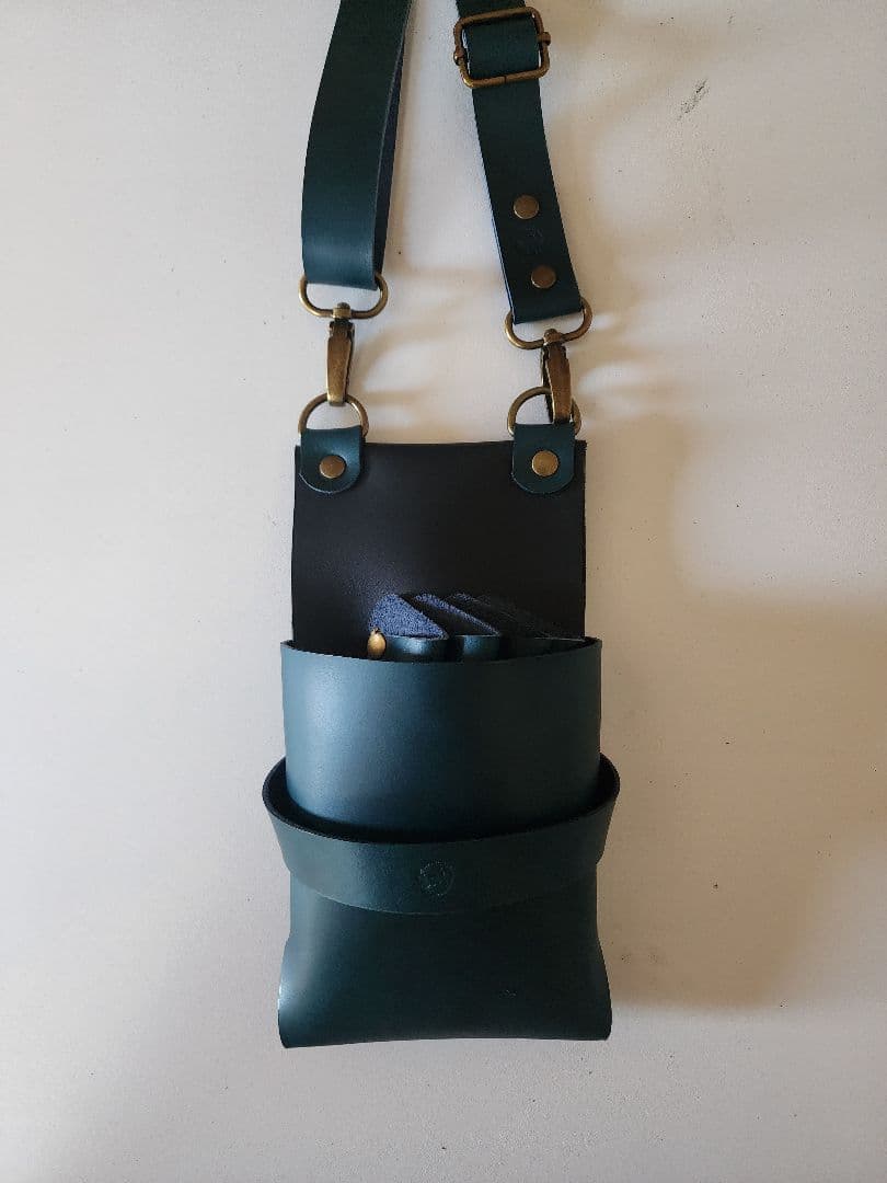 シザーケース 本革 4丁 グリーン