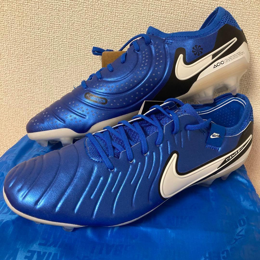 NIKEティエンポレジェンド10エリートFG 天然芝 青 スパイク 26.5cm