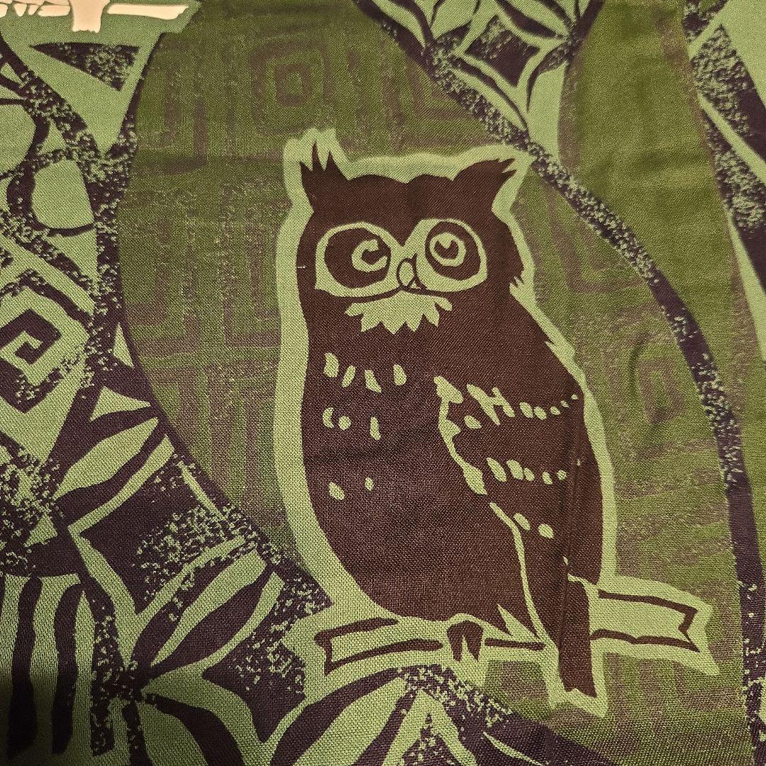 個性的　浴衣　トールサイズ　日本製　フクロウ　ふくろう　アジアンテイスト　緑系