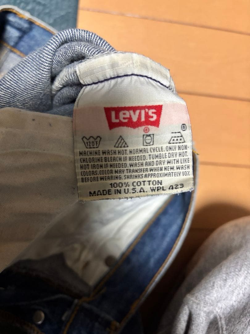 90sリーバイス501 USA 米国　縦落ち　ヒゲ　ハチノス　w38.5