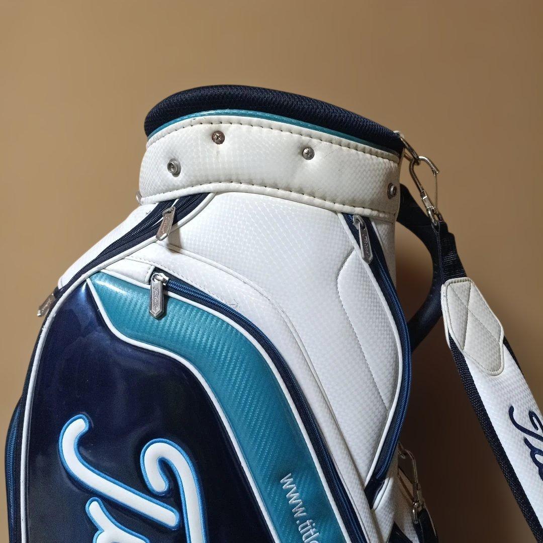 Titleist ゴルフキャディバッグ ホワイト/ネイビー
