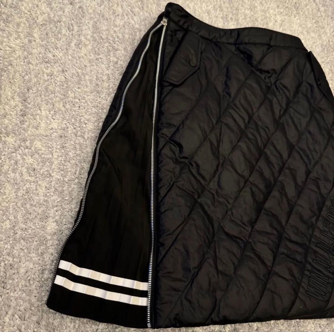 WAAC ワック 2wayスカート 中綿キルティング 暖かい ブラック 新品