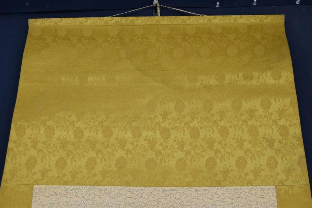 【真作】素文/蓬莱山図/掛軸/名家伝来/AA-630