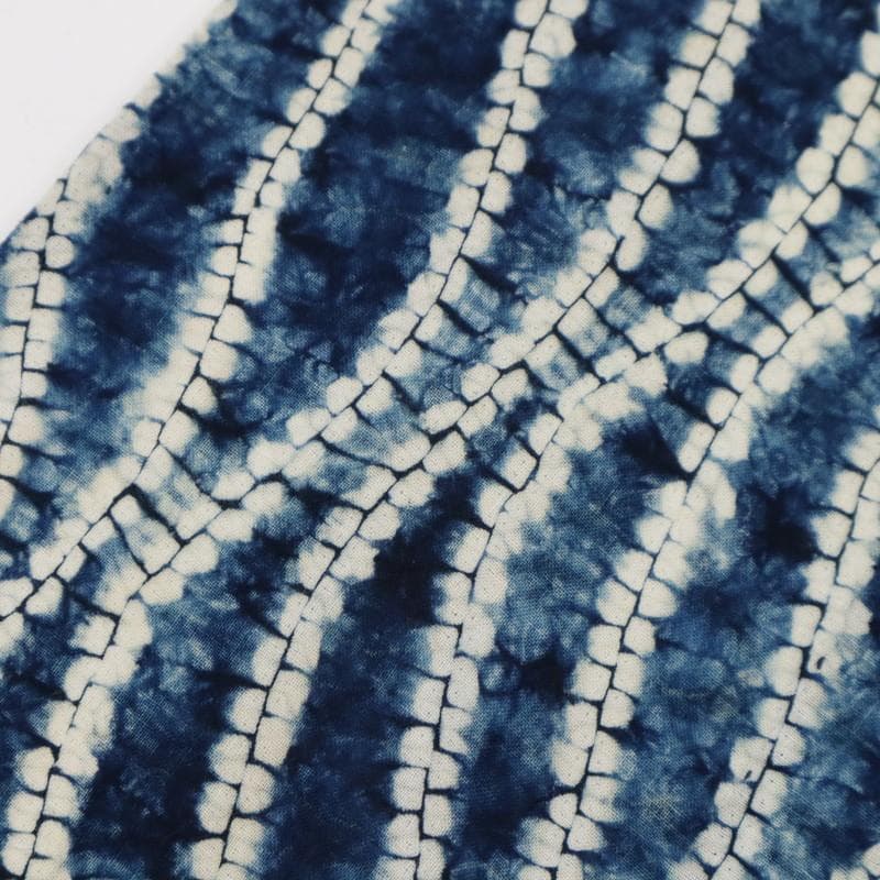 《しぼり◆浴衣■折縫い絞り◆ゆるやか流線模様■濃紺◆木綿夏着物◆US7-14》