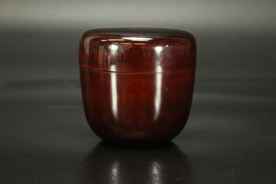 裏千家 淡々斎 書付 溜中棗 塗師 共箱 在銘 花押(LC701)