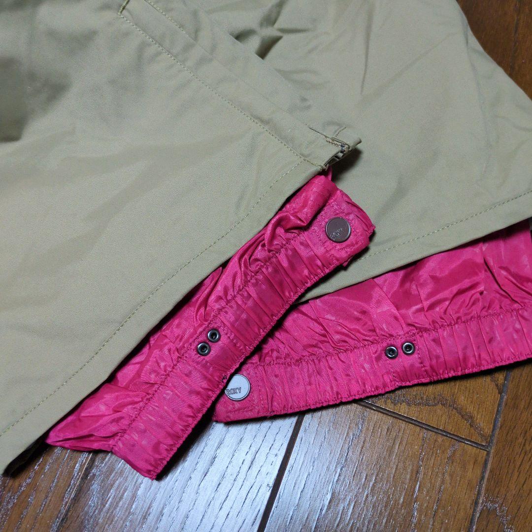 【美品】ROXY　スノボウェア　上下セット　L　小花柄　ベージュ