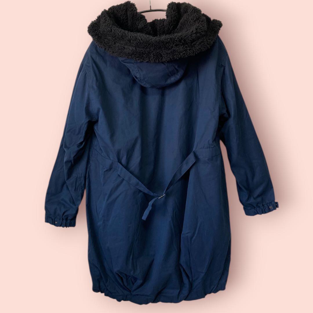 ナノユニバース　新品未使用　ライナー脱着　モッズコート　ネイビー　サイズ38