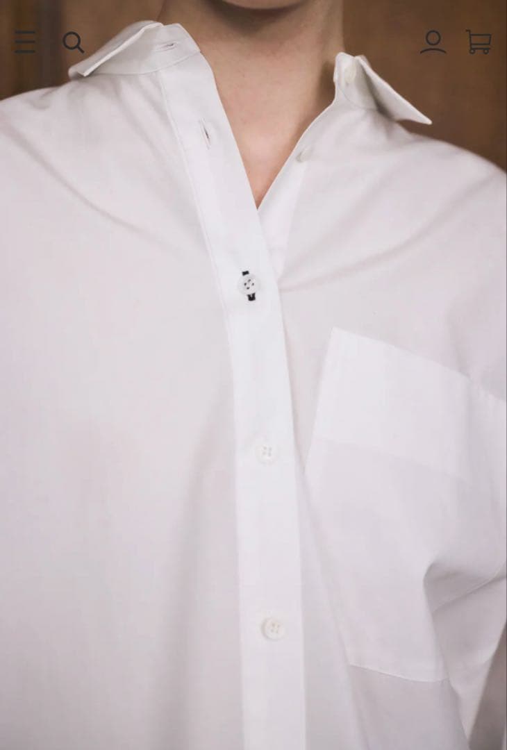 ENFOLD オーバーサイズシャツ 青 新品タグ付き