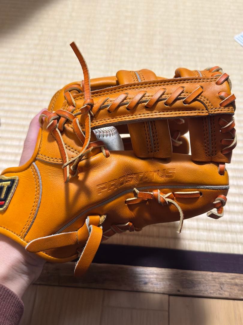 ZETT プロステイタス 軟式グローブ オレンジ