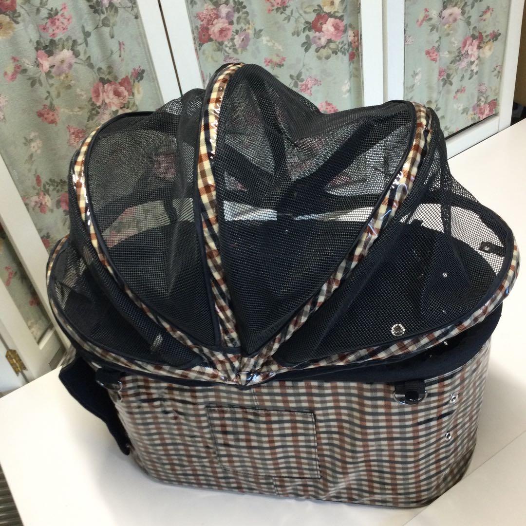 ②天使のカート　ポルテブラウンチェックMサイズ　バッグ