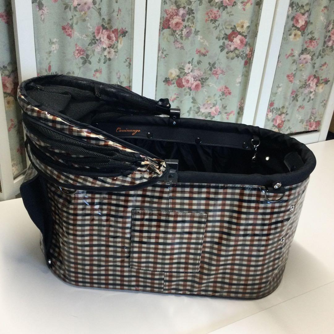 ②天使のカート　ポルテブラウンチェックMサイズ　バッグ
