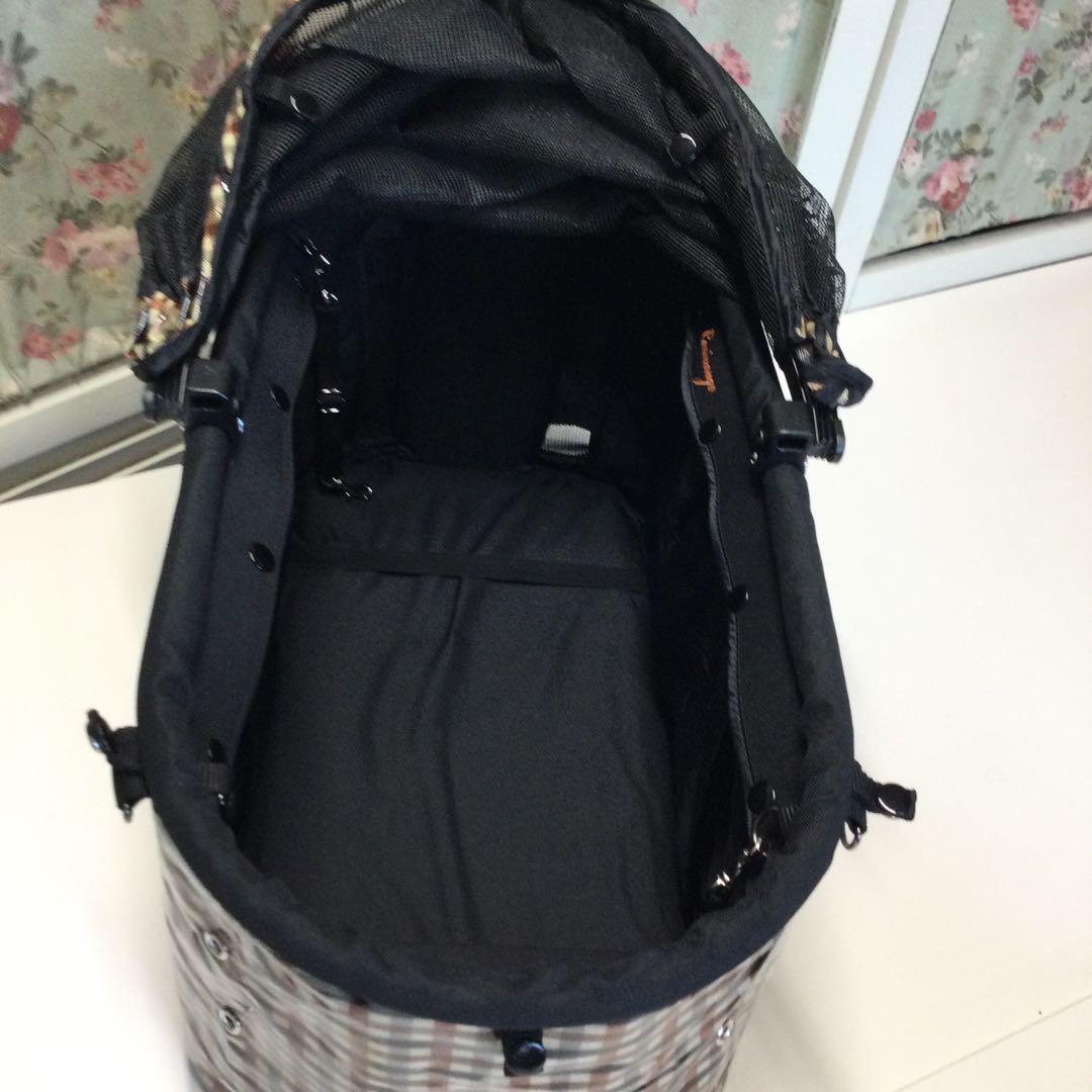 ②天使のカート　ポルテブラウンチェックMサイズ　バッグ