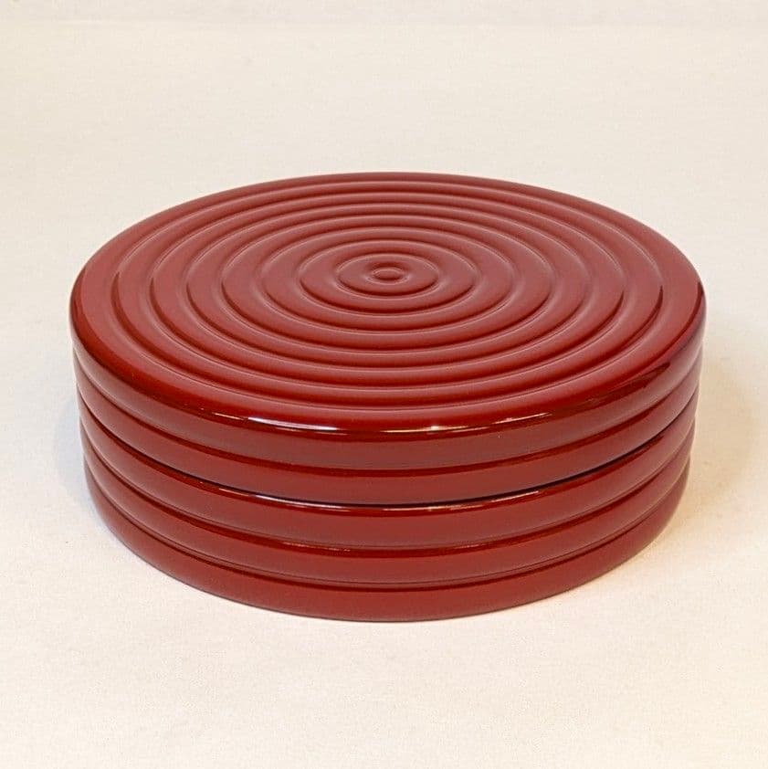 【ゲリラセール・新品】 筋香合　朱漆　6寸　朱塗り　寺院用具　香合