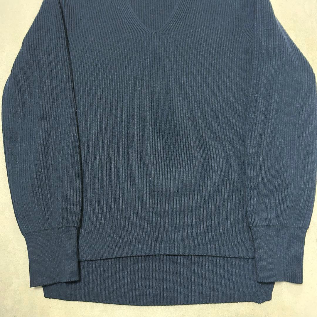 【AURALEE】カシミヤ混 ニット Vネック セーター サイドスリット