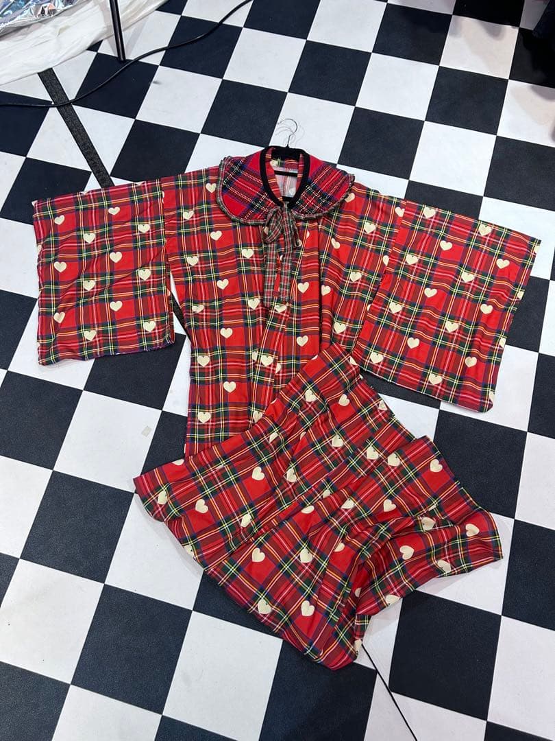 HEIHEI ヘイヘイ 浴衣 ハートチェックプリント 完売品再販なし