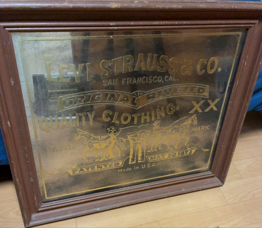 LEVI'S リーバイス 1973年 パブミラー 大型 ビンテージ 看板 店舗鏡