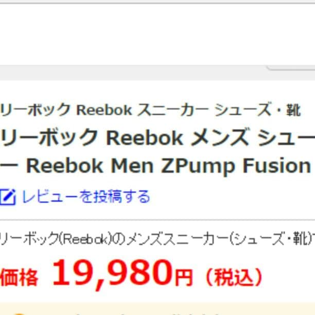 Zポンプ フュージョンAG REEBOK