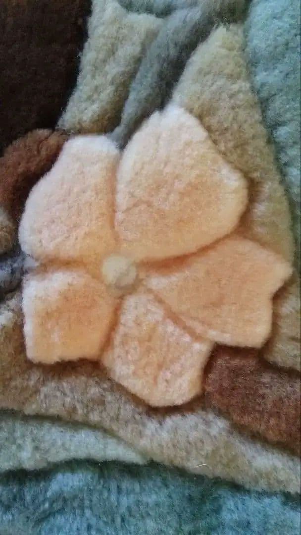 14,500⇒13,050ビンテージ 花柄 ムートン カーペット200×200