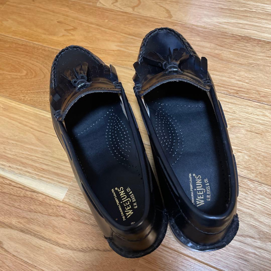 WEEJUNS 黒 フリンジ ローファー　22.5〜23センチ